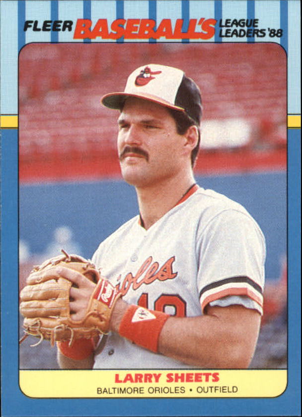 1988 Fleer League Leaders Baseball Cards       038      Larry Sheets